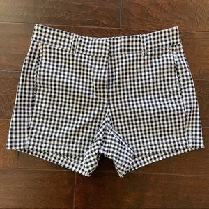 J. Crew Black and White Gingham Shorts